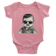 Little Boss: Funny Baby Onesie with Mustache and Sunglasses