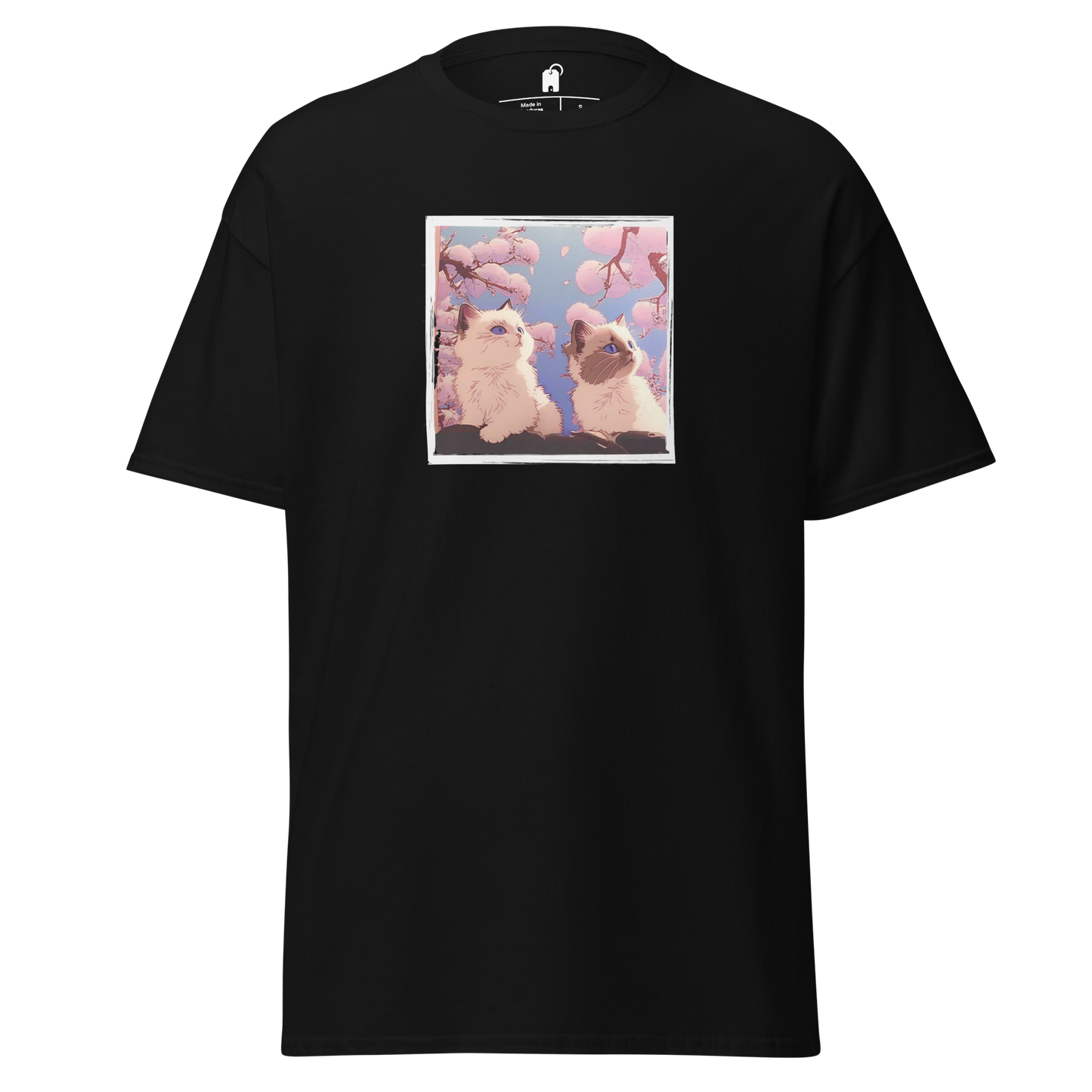 Sakura Kittens T-Shirt - Adorable Felines Under Cherry Blossom Trees