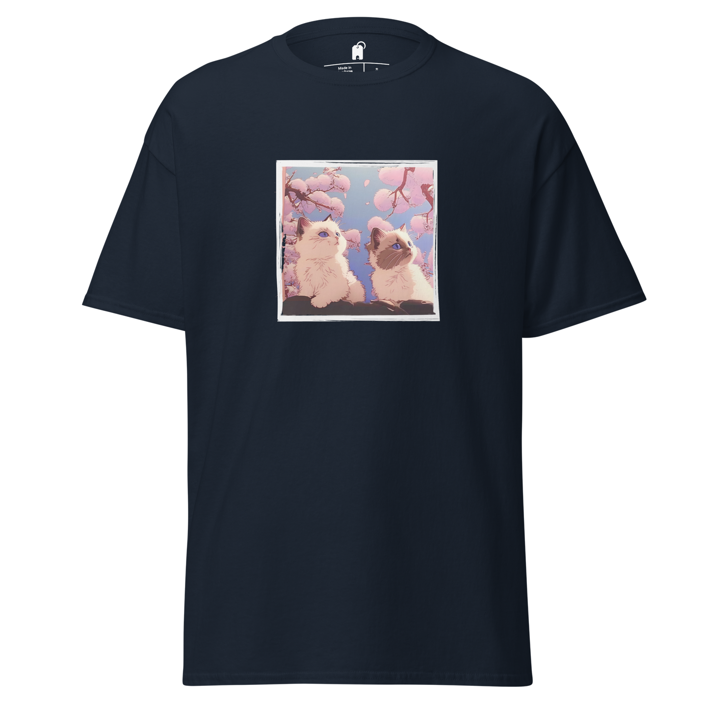 Sakura Kittens T-Shirt - Adorable Felines Under Cherry Blossom Trees