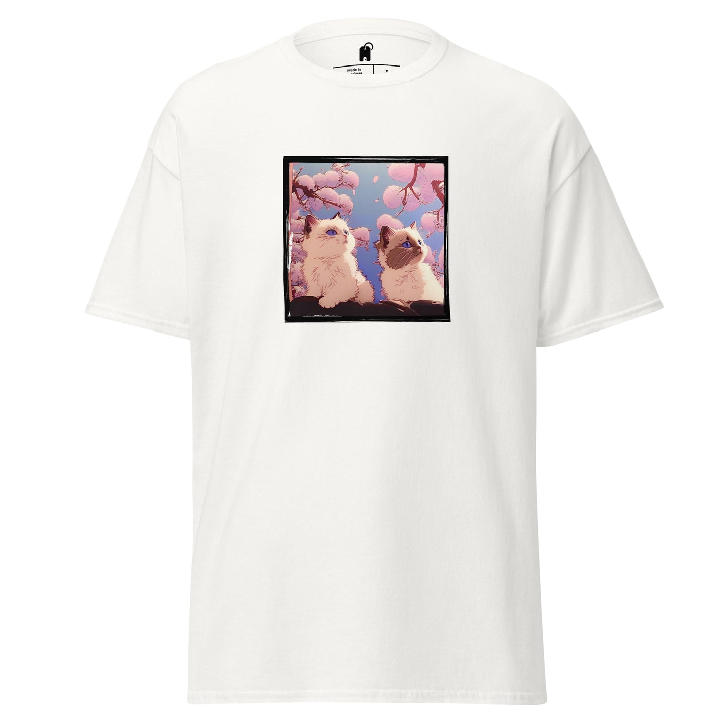 Sakura Kittens T-Shirt - Adorable Felines Under Cherry Blossom Trees