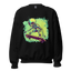 Cosmic Skater: Retro Graphic Sweatshirt with an Alien Twist