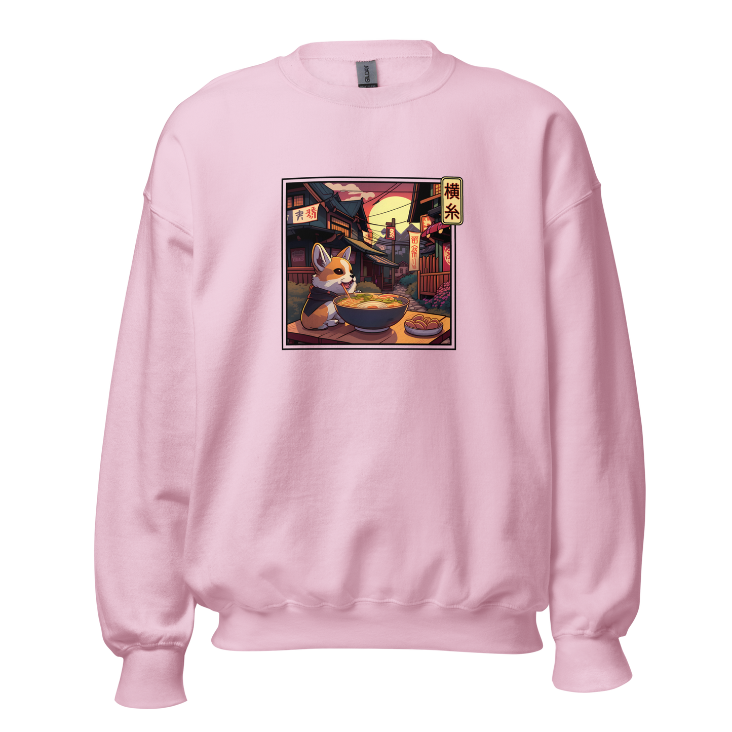 Corgi-noodle Craze Sweatshirt: Adorable Corgi Eating Ramen