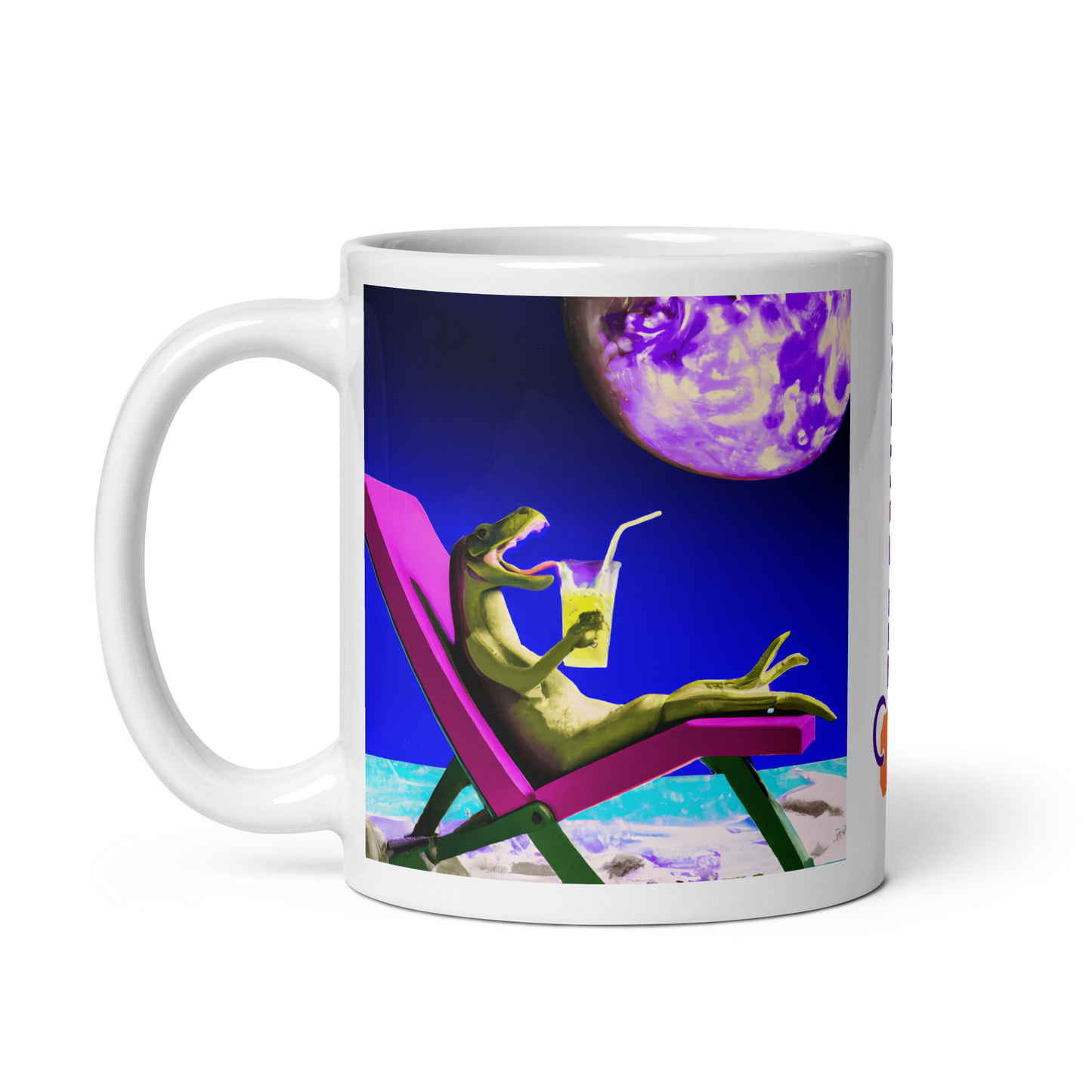 Roar on the Moon: Dinosaur Drinking Mug